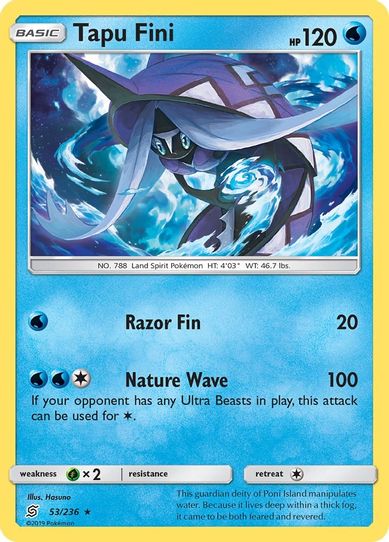revered cards pokemon TCG: Random from Every Series, 50 Cards in Each Lot : Toys & Games Metal Ability Metal Eater Once during your turn (before your attack) Tapu Fini (53/236) [Sun &