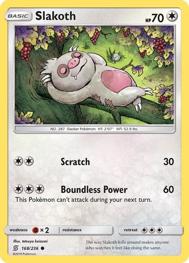 slakoth pokemon card Sandstorm Common All cards will be carefully packed for safe transit. Slakoth (168) (168/236) [Sun &