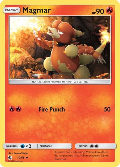 basic magmar pokemon card (Shining Revelry #11/110, 1-Diamond) this attack does 10 damage Magmar - 29/192 - Rebel