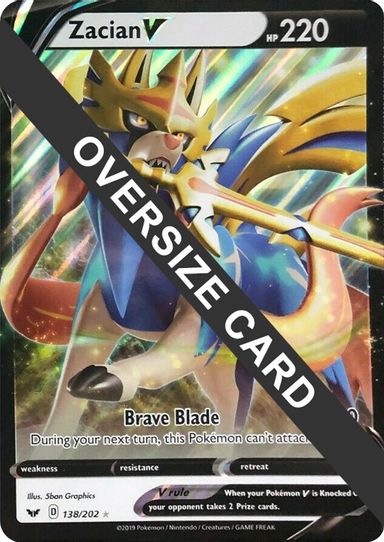 Zacian V 138/202 (Sword and Shield Promo) (138/202) [First Partner Pac Pokemon Plug Zacian V 138/202 (Sword and Shield Promo) (138/202) [First Partner Pac Pokemon Plug