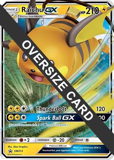 Raichu GX 213 (SM Black Star Promo) (SM213) [First Partner Pack Jumbo Pokemon Plug Raichu GX 213 (SM Black Star Promo) (SM213) [First Partner Pack Jumbo Pokemon Plug