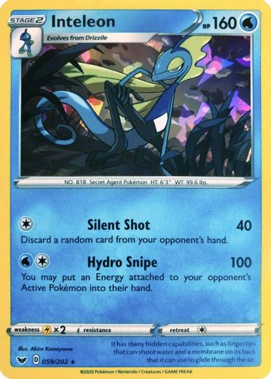 drizzle pokemon card Inteleon 059/202 (Cracked Ice Holo) [Deck Exclusives] – Pokemon Plug