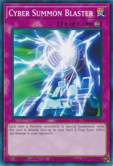 yugioh machine trap cards Empty may be 1st or Unlimited Edition Cyber Summon Blaster (SR10-EN035) [Structure