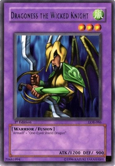 blue eyes white dragon fusion monsters Dragoness the Wicked Knight (LOB-086) [The Legend of Blue Eyes White D – Pokemon Plug