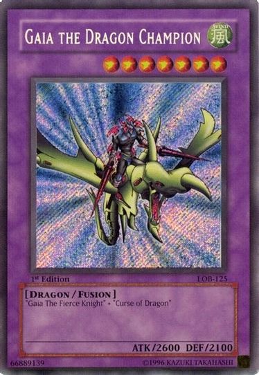 Gaia the Dragon Champion (LOB-125) [The Legend of Blue Eyes White Drag Pokemon Plug Gaia the Dragon Champion (LOB-125) [The Legend of Blue Eyes White Drag Pokemon Plug