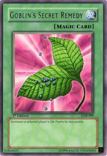 yugioh why are some lob cards spell magic cards Goblin's Secret Remedy (LOB-099) [The Legend of Blue Eyes White Dragon – Pokemon Plug