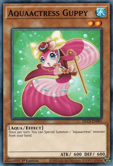 aqua yugioh cards Aquaactress Guppy (DLCS-EN091) [Dragons of Legend: The Complete Series – Pokemon Plug