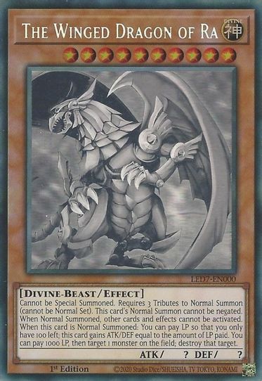 The Winged Dragon of Ra (Ghost Rare) (LED7-EN000) [Legendary Duelists: Pokemon Plug The Winged Dragon of Ra (Ghost Rare) (LED7-EN000) [Legendary Duelists: Pokemon Plug