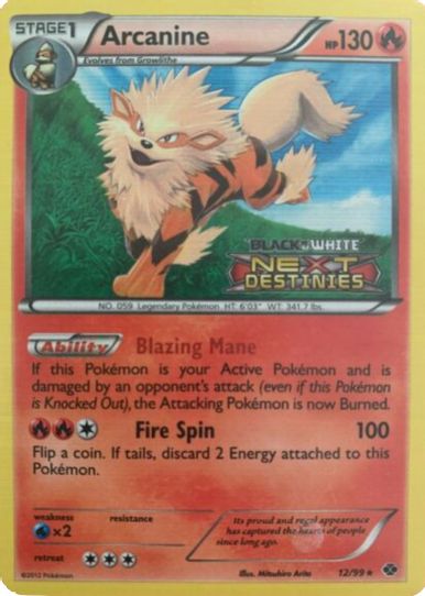 arcanine pokemon card stage 1 Arcanine