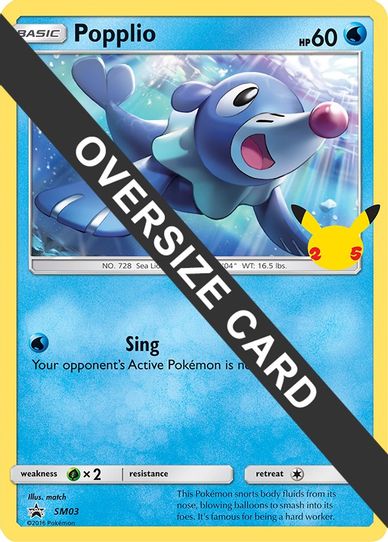 pokemon cards popplio Pokemon Sun & Moon Promo Rare Holo Popplio SM03