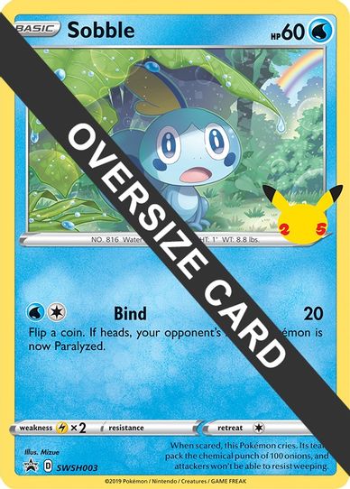 Sobble - SWSH003 SWSH003/307 - SWSH Sword & Shield Promo Cards Holofoil Moderately Played Sobble - SWSH003 SWSH003/307 - SWSH Sword & Shield Promo Cards Holofoil Moderately Played