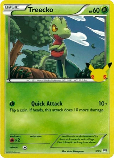 Treecko (3/25) [McDonald's 25th Anniversary Promos Pokemon Plug Treecko (3/25) [McDonald's 25th Anniversary Promos Pokemon Plug