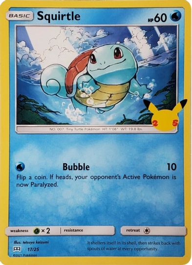 Squirtle (17/25) [McDonald's 25th Anniversary Promos Pokemon Plug Squirtle (17/25) [McDonald's 25th Anniversary Promos Pokemon Plug