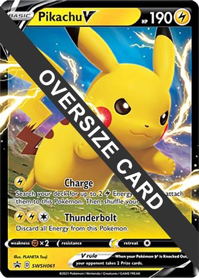 pokemon cards pikachu v SWSH198 - Jumbo Size - Card Attack 2 Pikachu V SWSH061 (SWSH061) [First