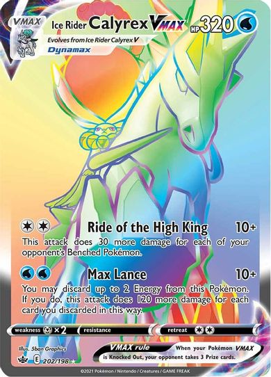 Ice Rider Calyrex VMAX (Secret) (202/198) [Sword & Shield: Chilling Re Pokemon Plug Ice Rider Calyrex VMAX (Secret) (202/198) [Sword & Shield: Chilling Re Pokemon Plug