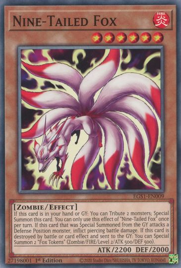 Nine-Tailed Fox (EGS1-EN009) [Egyptian God Deck: Slifer the Sky Dragon Pokemon Plug Nine-Tailed Fox (EGS1-EN009) [Egyptian God Deck: Slifer the Sky Dragon Pokemon Plug