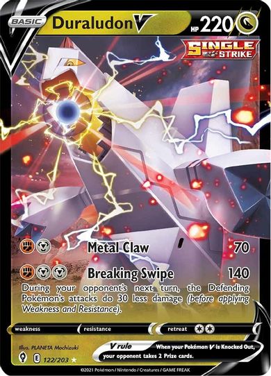 pokemon duraludon card VMAX HR Special Art Pokmon S7D 083/067 It features an impressive attack power and defense capability Duraludon V - Crown Zenith