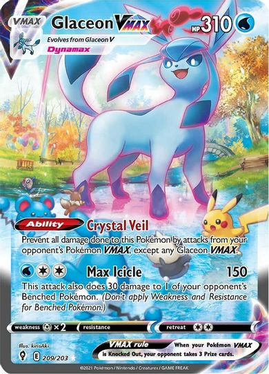 Glaceon VMAX (Alternate Art Secret) (209/203) [Sword & Shield: Evolvin Pokemon Plug Glaceon VMAX (Alternate Art Secret) (209/203) [Sword & Shield: Evolvin Pokemon Plug