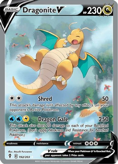 alternate full art pokemon cards Dragonite V (Alternate Full Art) (192/203) [Sword & Shield: Evolving S – Pokemon Plug
