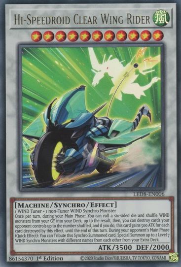 level 11 synchro monsters Hi-Speedroid Clear Wing Rider (LED8-EN006) [Legendary Duelists: Synchr – Pokemon Plug