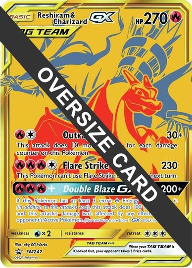 jumbo charizard pokemon card GX - SM60 RarityPromo Hit Points180 HP Colorless Official Jumbo Charizard ! #pokemon