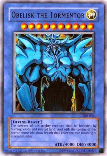 obelisk the tormentor pokemon card Obelisk the Tormentor GX Gold Metal Yugioh Pokemon Card