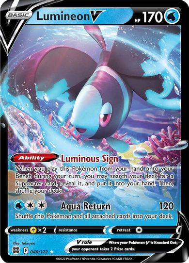 Lumineon V 040 - Holofoil SWSH09 Brilliant Stars