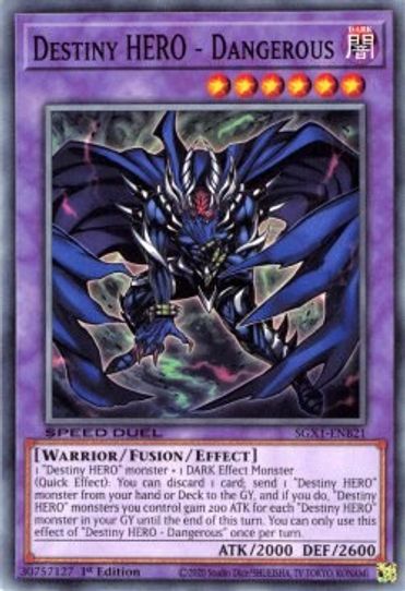 Destiny HERO - Dangerous (SGX1-ENB21) [Speed Duel GX: Duel Academy Box   Pokemon Plug
