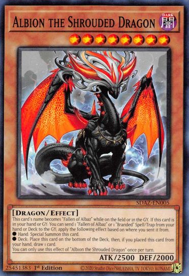 albaz yugioh deck Game Crave Tournament Store - Keeper of Dragon Magic (SDAZ-EN015) This Structure Deck is built around Fallen of Albazs powerful Fusion Summoning effect that lets him absorb enemy monsters into himself to transform and includes multiple new Fusion forms to further expand his power Yugioh Albaz Deck Fallen Of