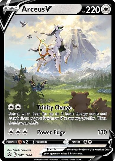 arceus full art pokemon card TCG Chinese Scarlet & Violet Sv125/s-p Promo V Holo Rare Card Type 2023 Pokemon Sword And Shield