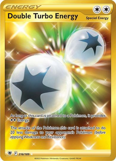 double type pokemon cards Double Turbo Energy (Secret) (216/189) [Sword & Shield: Astral Radianc – Pokemon Plug