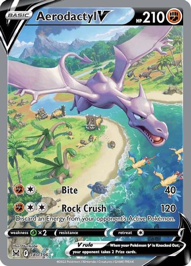 Aerodactyl V (Alternate Full Art) (180/196) [Sword & Shield: Lost Orig Pokemon Plug Aerodactyl V (Alternate Full Art) (180/196) [Sword & Shield: Lost Orig Pokemon Plug