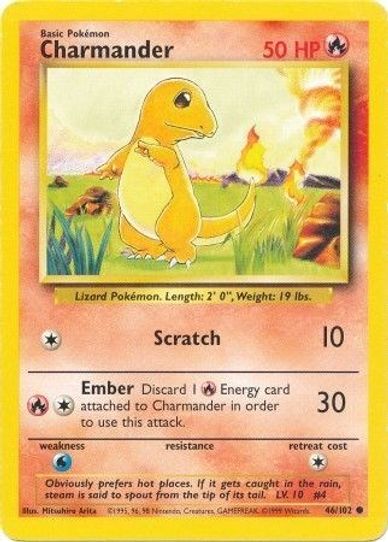 46 102 pokemon card POKMON GAME sv7 106/102 AR Raboot Retreat Cost Pokemon Charmander 46/102 Base Set