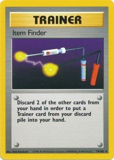 pokemon item finder card Pokemon Base Set Rare Item Finder #74