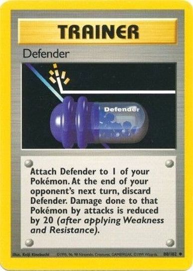 defender pokemon card Defender 109/130 Base Set 2