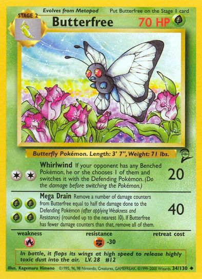 butterfree pokemon cards | EX Fire Red & Leaf Green Basic Pokemon Butterfree Cards | Dex -