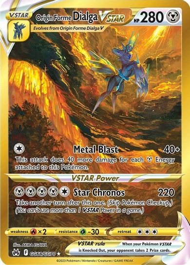 Origin Forme Dialga VSTAR (Secret) (GG68/GG70) [Crown Zenith: Galarian Pokemon Plug Origin Forme Dialga VSTAR (Secret) (GG68/GG70) [Crown Zenith: Galarian Pokemon Plug