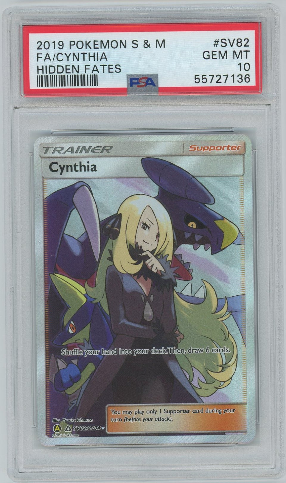 PSA (Gem MT 10) Fa/cynthia #Sv82 - Pokemon Sun & Moon Hidden Fates (#5 Pokemon Plug PSA (Gem MT 10) Fa/cynthia #Sv82 - Pokemon Sun & Moon Hidden Fates (#5 Pokemon Plug