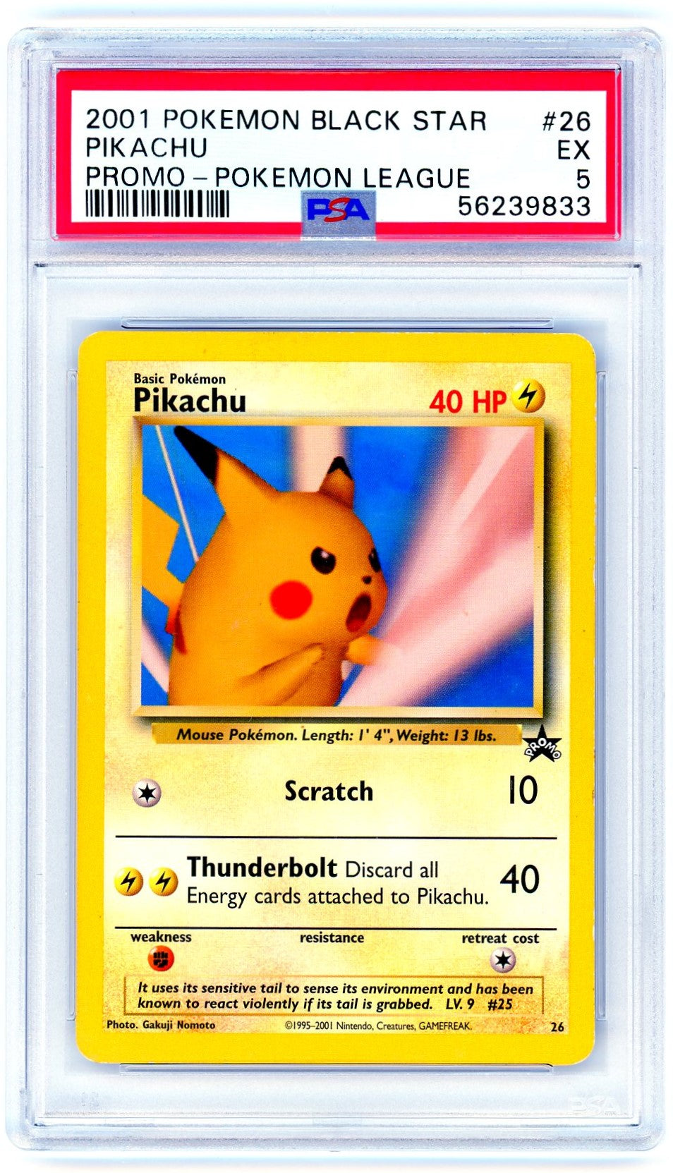 pokemon dark pikachu card PSA (EX 5) Pikachu #26