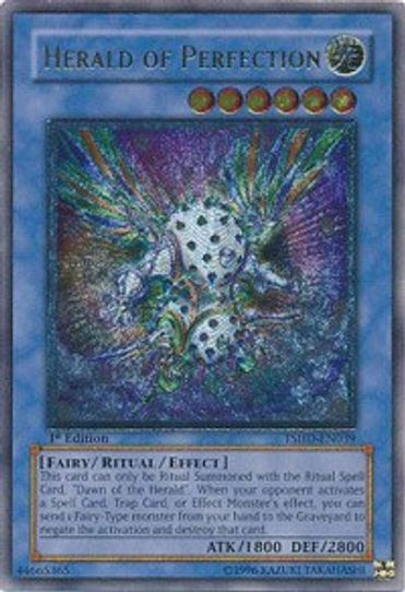 herald cards yugioh Yu-Gi-Oh! - of Orange Light (TDGS-EN082) - The Duelist Genesis - Unlimited Edition 300/500 Herald of Perfection (UTR) (TSHD-EN039)
