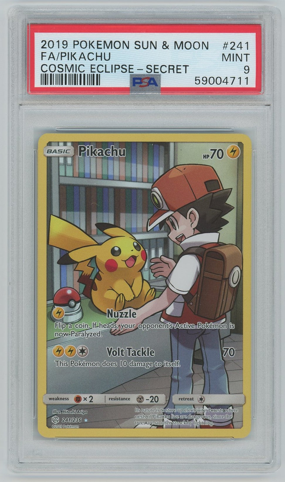 PSA (MINT 9) Fa/pikachu #241 - Pokemon Sun & Moon Cosmic Eclipse (#590 Pokemon Plug PSA (MINT 9) Fa/pikachu #241 - Pokemon Sun & Moon Cosmic Eclipse (#590 Pokemon Plug