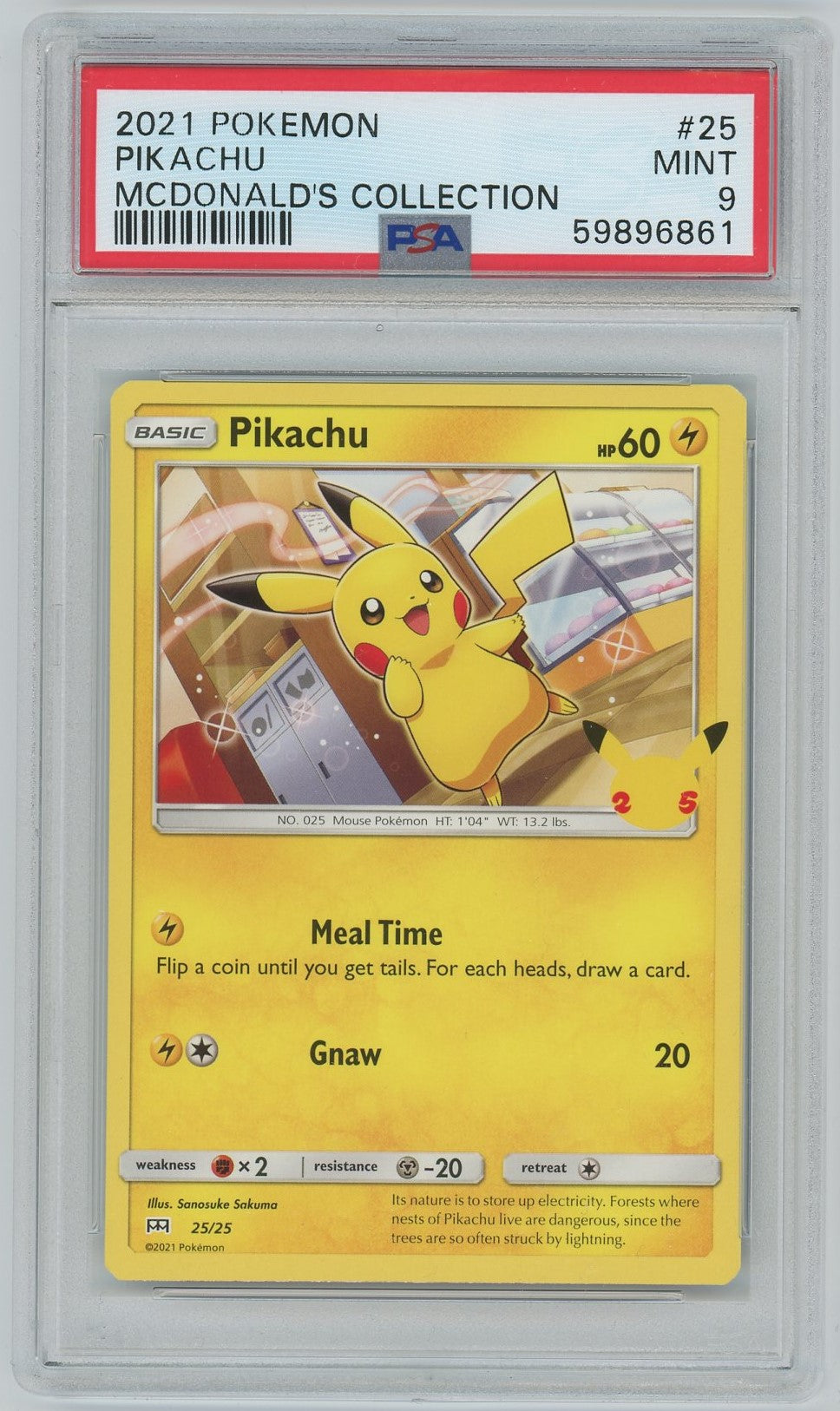 PSA (MINT 9) Pikachu #25 - Pokemon Mcdonald'S Collection (#59896861) Pokemon Plug PSA (MINT 9) Pikachu #25 - Pokemon Mcdonald'S Collection (#59896861) Pokemon Plug