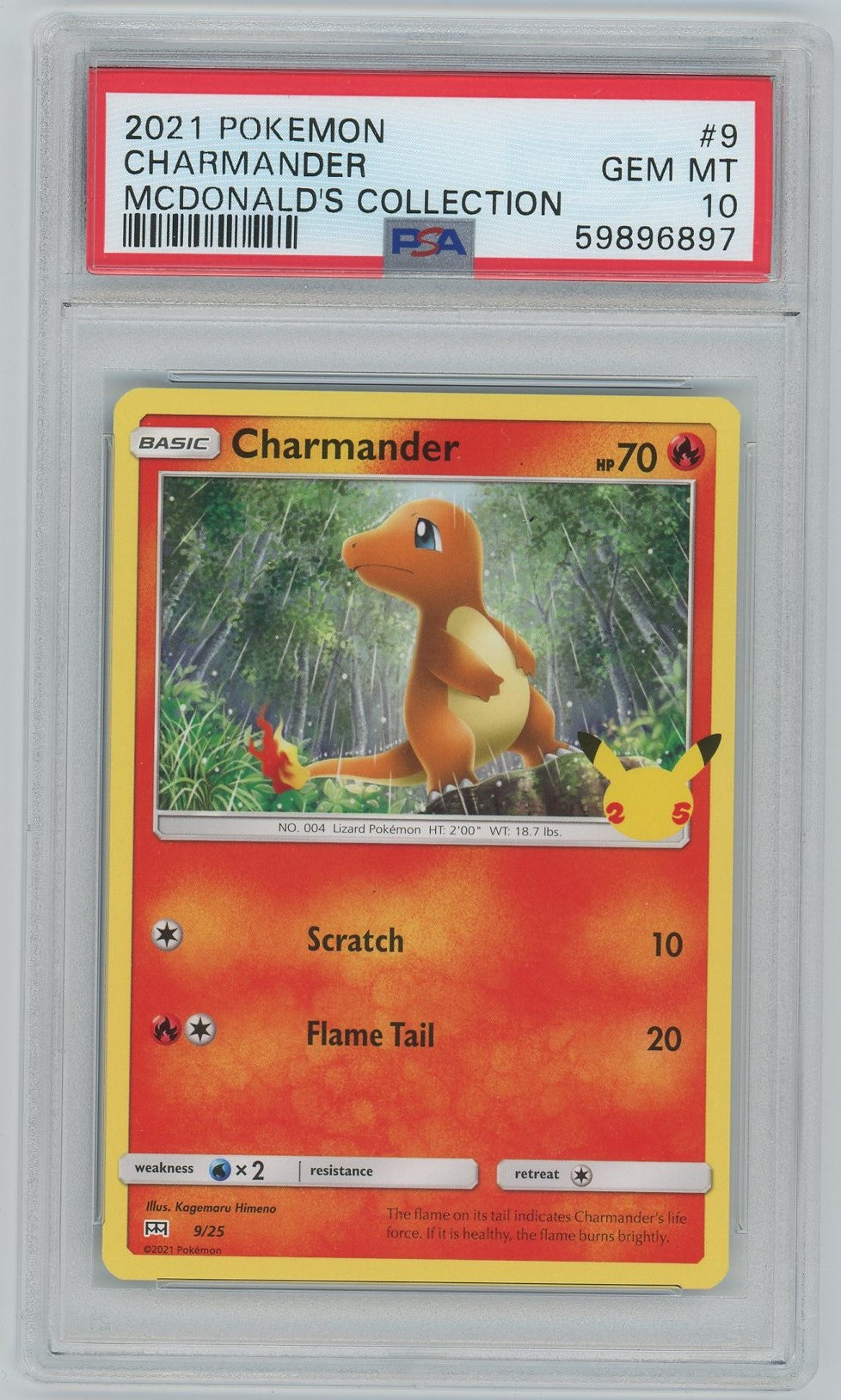mcdonald's pokemon cards charmander PSA (Gem MT 10) Charmander #9