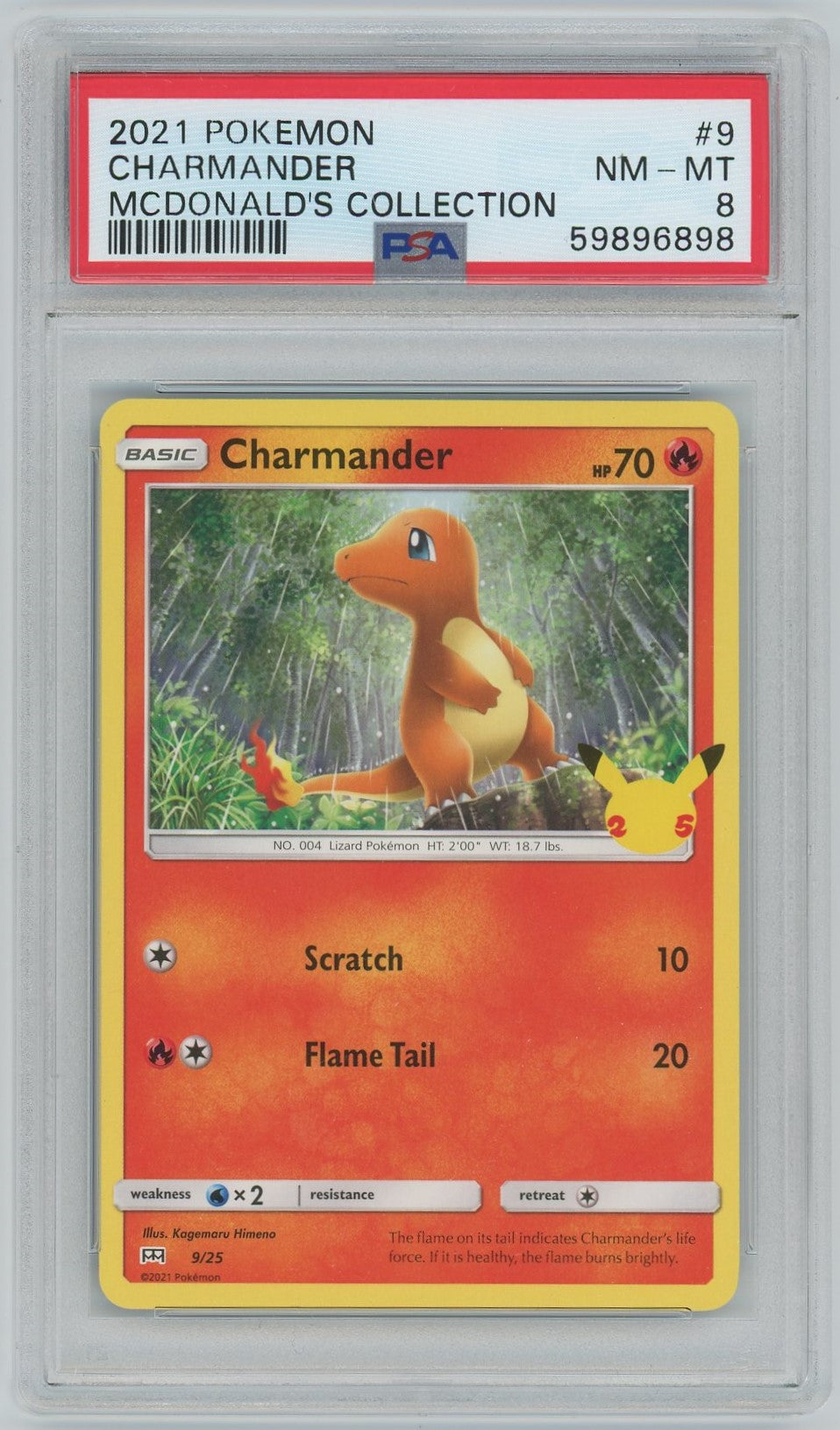 charmander pokemon card value 2021 PSA (NM-MT 8) Charmander #9
