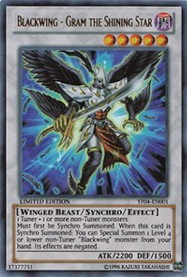 Blackwing - Gram the Shining Star (YF04-EN001) [Yu-Gi-Oh! 5D's Manga P Pokemon Plug Blackwing - Gram the Shining Star (YF04-EN001) [Yu-Gi-Oh! 5D's Manga P Pokemon Plug