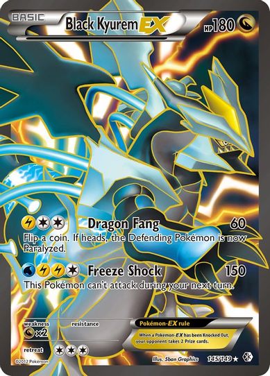 Black Kyurem EX ( Full Art) (145/149) [Black & White: Boundaries Cross – Pokemon Plug