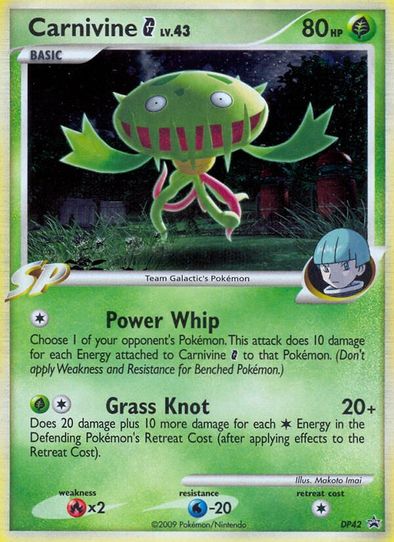 pokemon card carnivine Carnivine G
