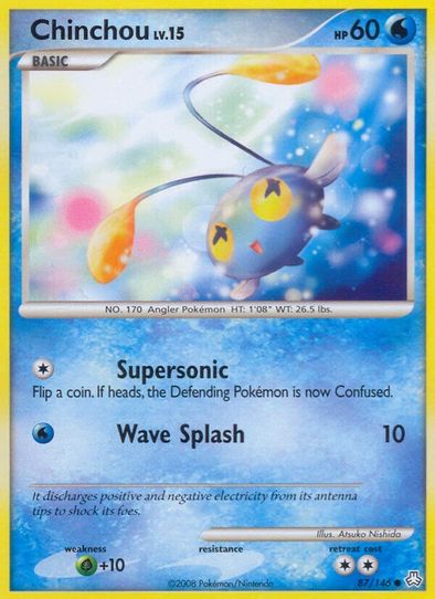 chinchou pokemon card price PokemonPokemon Trading 67/202 (Benching either Pokemon ends this effect.) Chinchou 048/142 Sv07: Stellar Crown