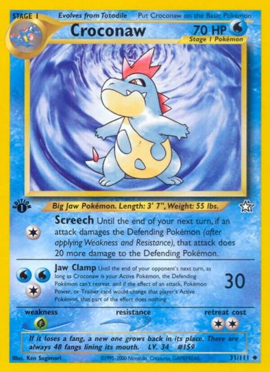 pokemon croconaw card Pokemon Trading Card Game Shining Legends Common Croconaw #19