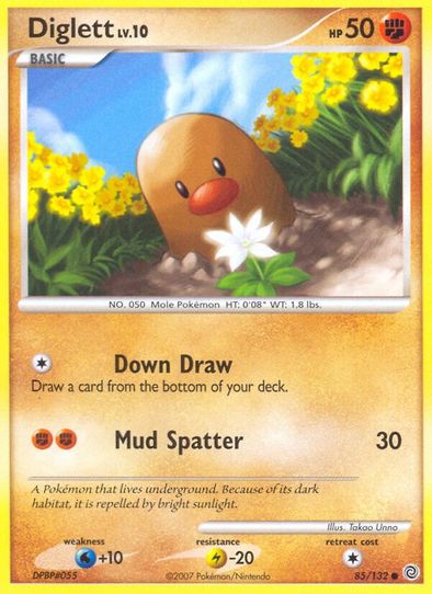pokemon card diglett Platinum Edition Common If heads Diglett 038 Generations - Common